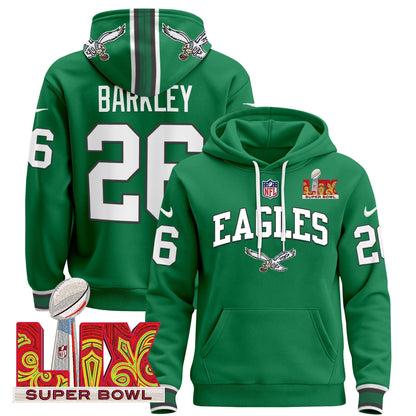 PHI Super Bowl LIX Patch Pullover Hoodie - All Stitched