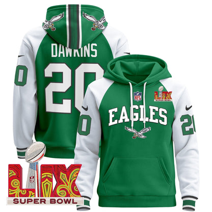PHI Super Bowl LIX Patch Pullover Hoodie - All Stitched