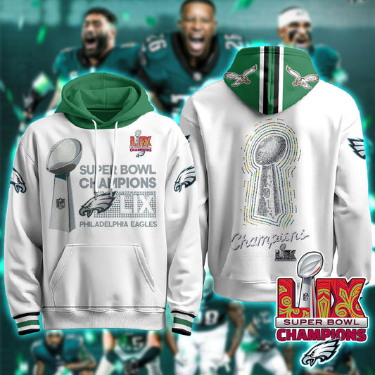 PHI Super Bowl LIX Champions Hoodie - Printed-NQD
