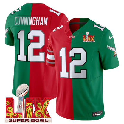 Split PHI Super Bowl LIX & College Football Vapor Limited Jersey - Stitched-NQD
