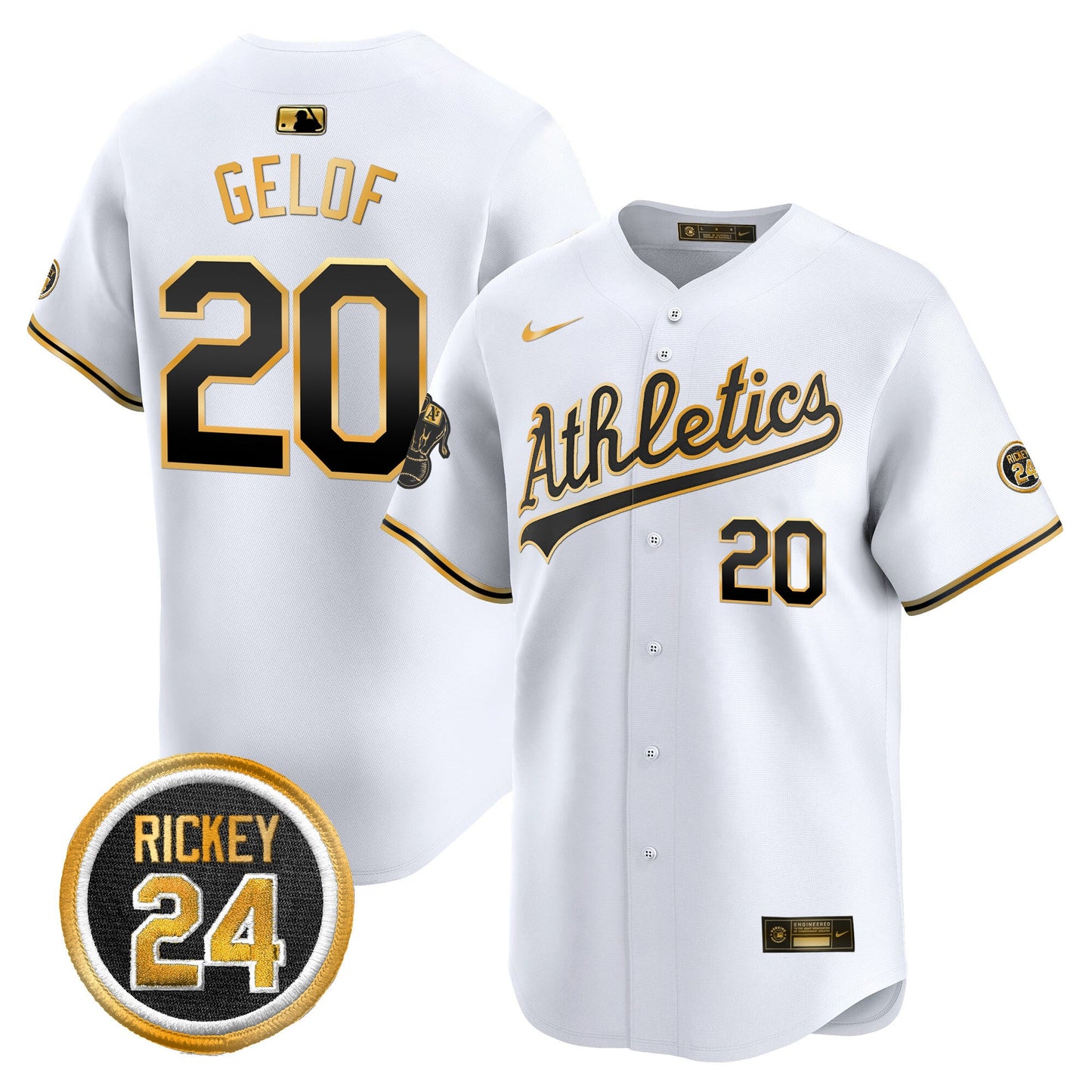 Men's Oakland Athletics Rickey Henderson Patch Vapor Premier Limited Jersey - All Stitched