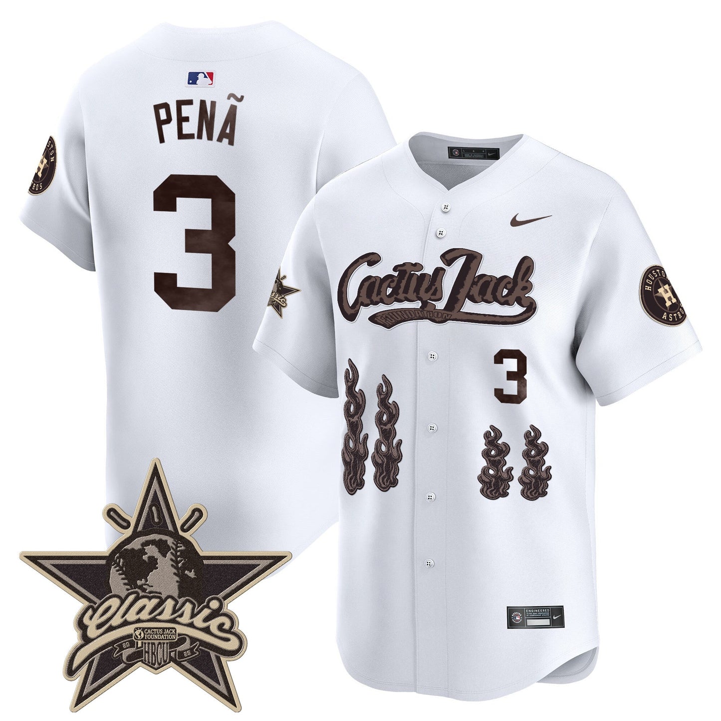 Men's Houston Astros Cactus Jack 2025 Vapor Premier Limited Jersey - All Stitched