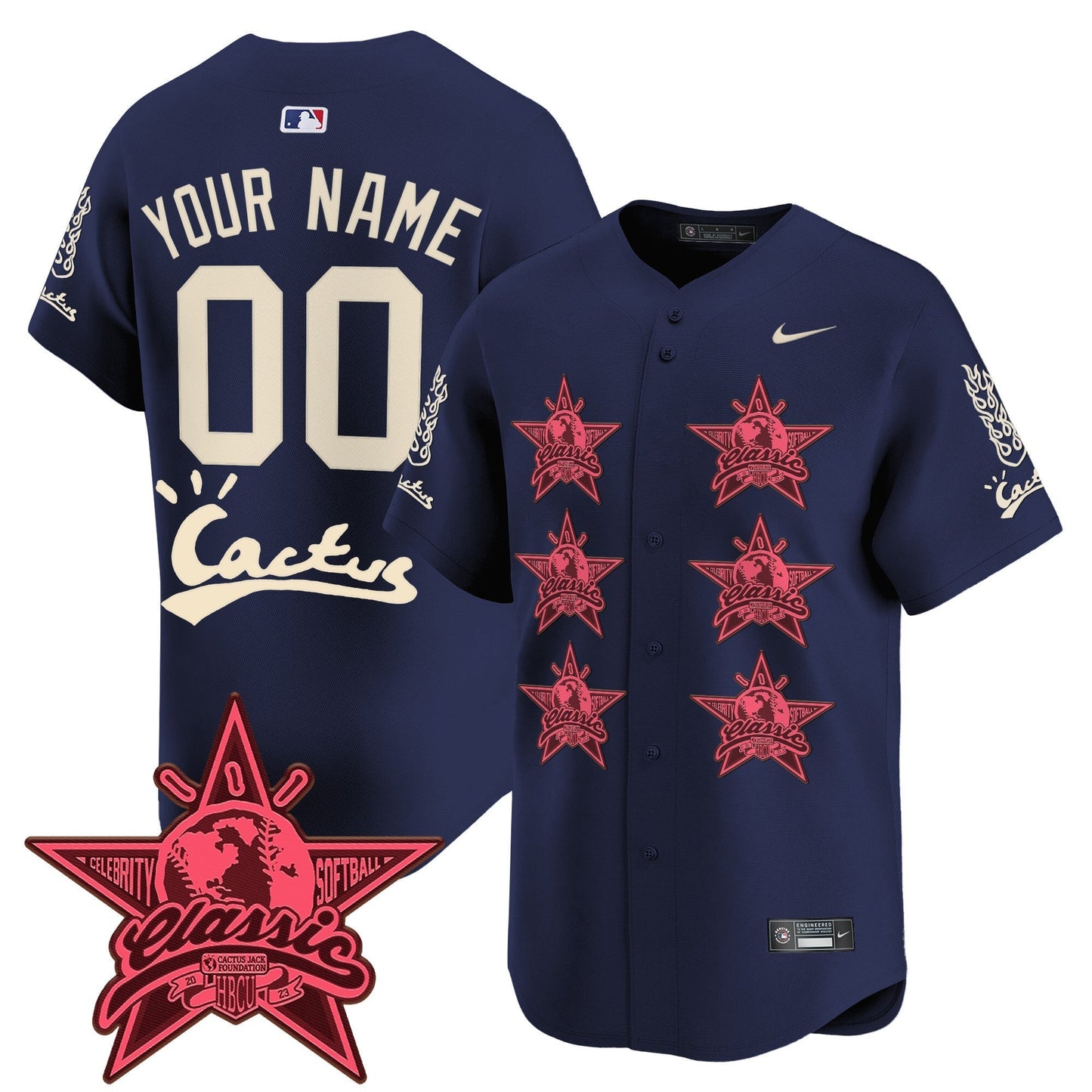 Houston Astros Cactus Jack 2025 Vapor Premier Limited Custom Jersey V2 - All Stitched