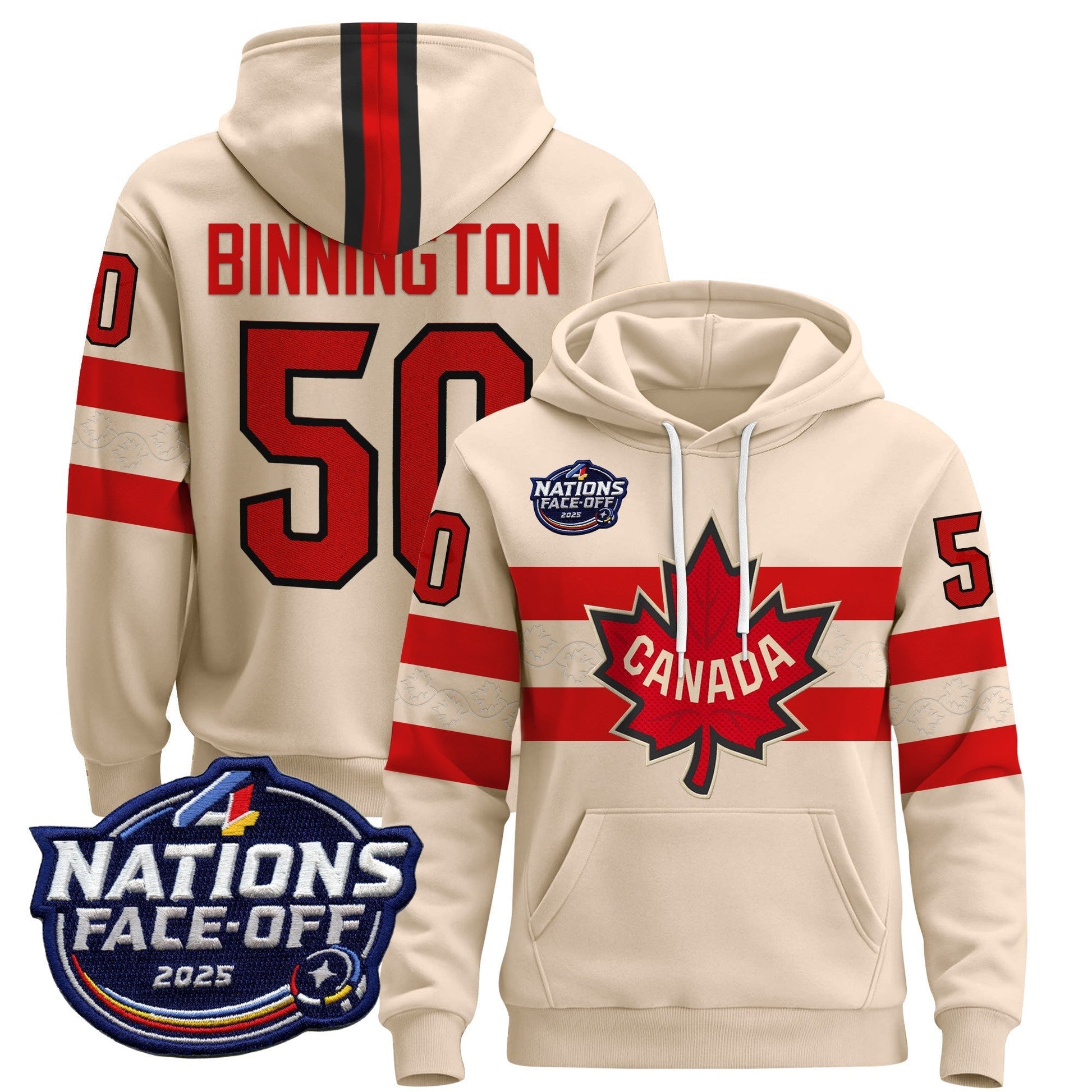 Men's Canada 4 Nations Face-Off 2025 Pullover Hoodie V2 - All Stitched