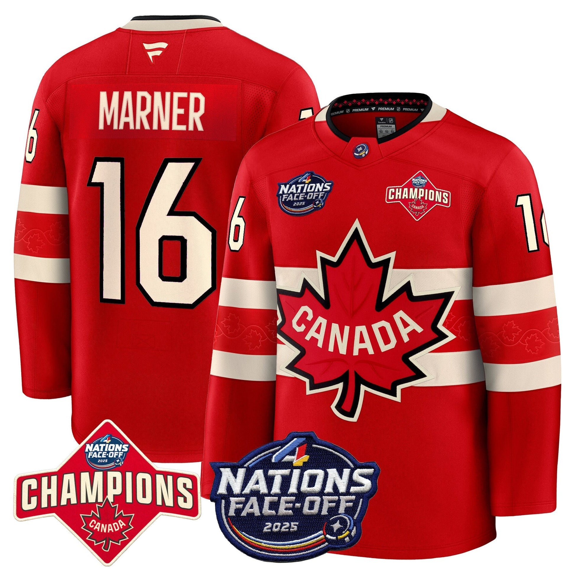Men's Canada 4 Nations Face-Off 2025 Champions Premium Jersey - All Stitched