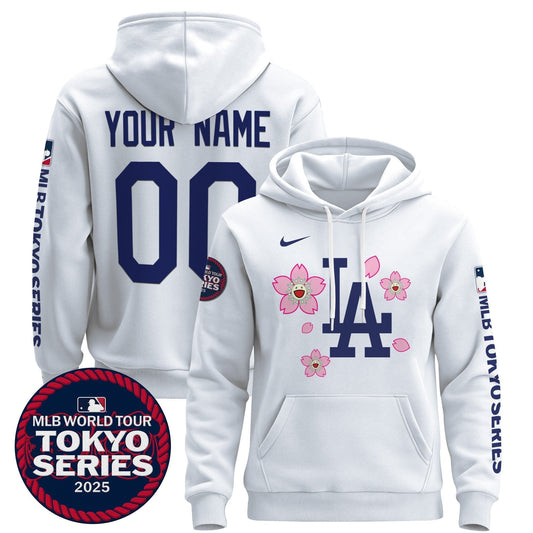 Dodgers Tokyo Series 2025 Custom Pullover Hoodie - All Stitched