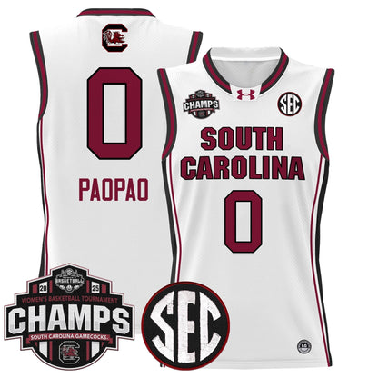 Men's Size - South Carolina Gamecocks 2025 SEC Women's Conference Tournament Champions Lightweight Basketball Jersey - All Stitched