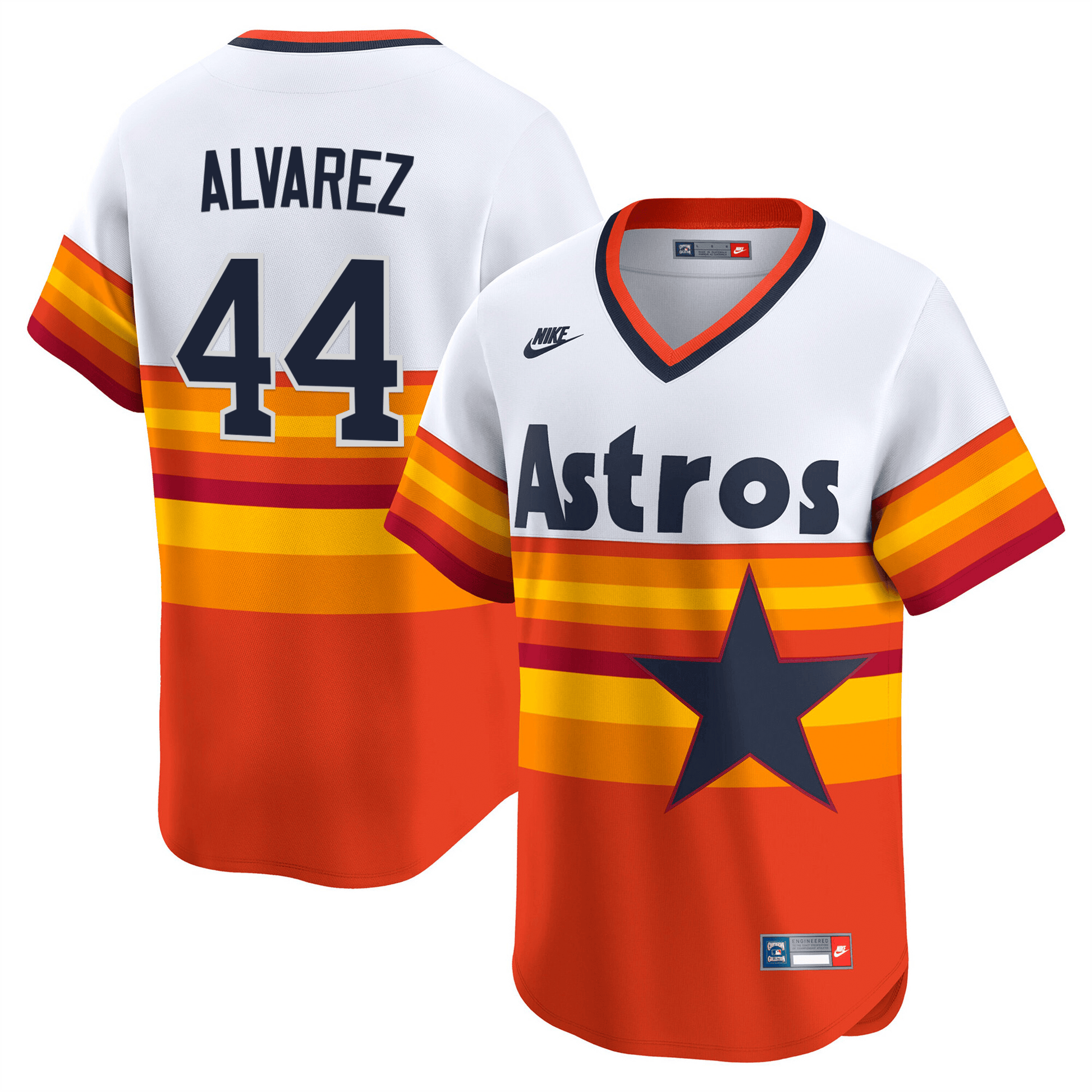 Men's Houston Astros Throwback Vapor Premier Limited Jersey - All Stitched