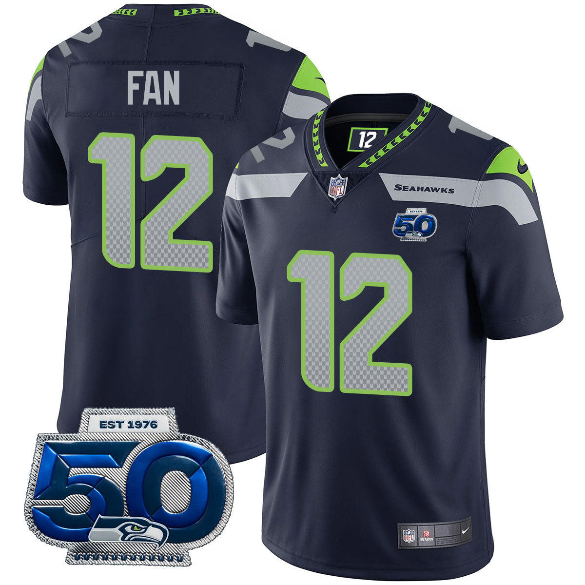 SEA 50th Season Vapor Limited Jersey - Stitched-NQD