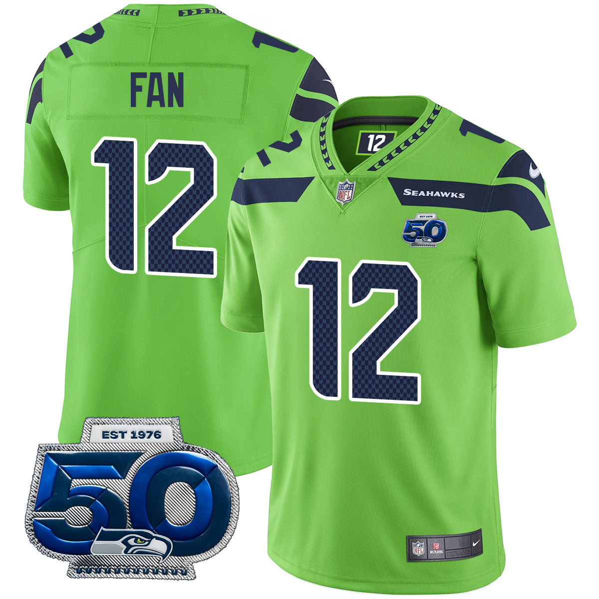 SEA 50th Season Vapor Limited Jersey - Stitched-NQD