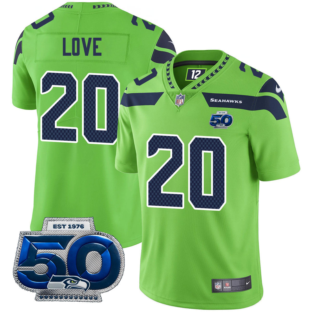 SEA 50th Season Vapor Limited Jersey - Stitched-NQD