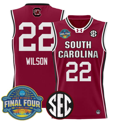 Men's Size - South Carolina Gamecocks 2025 Sec Women's Final Four Patch Lightweight Basketball Jersey - All Stitched