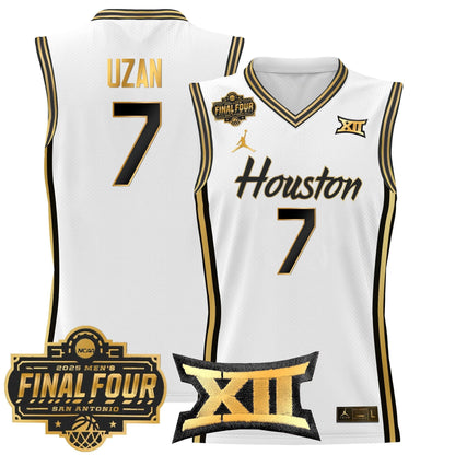 Men's Houston Cougars 2025 Final Four Patch Basketball Jersey - All Stitched
