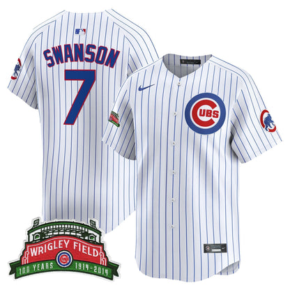 Men's Chicago Cubs Wrigley Field Style Vapor Premier Limited Jersey - All Stitched