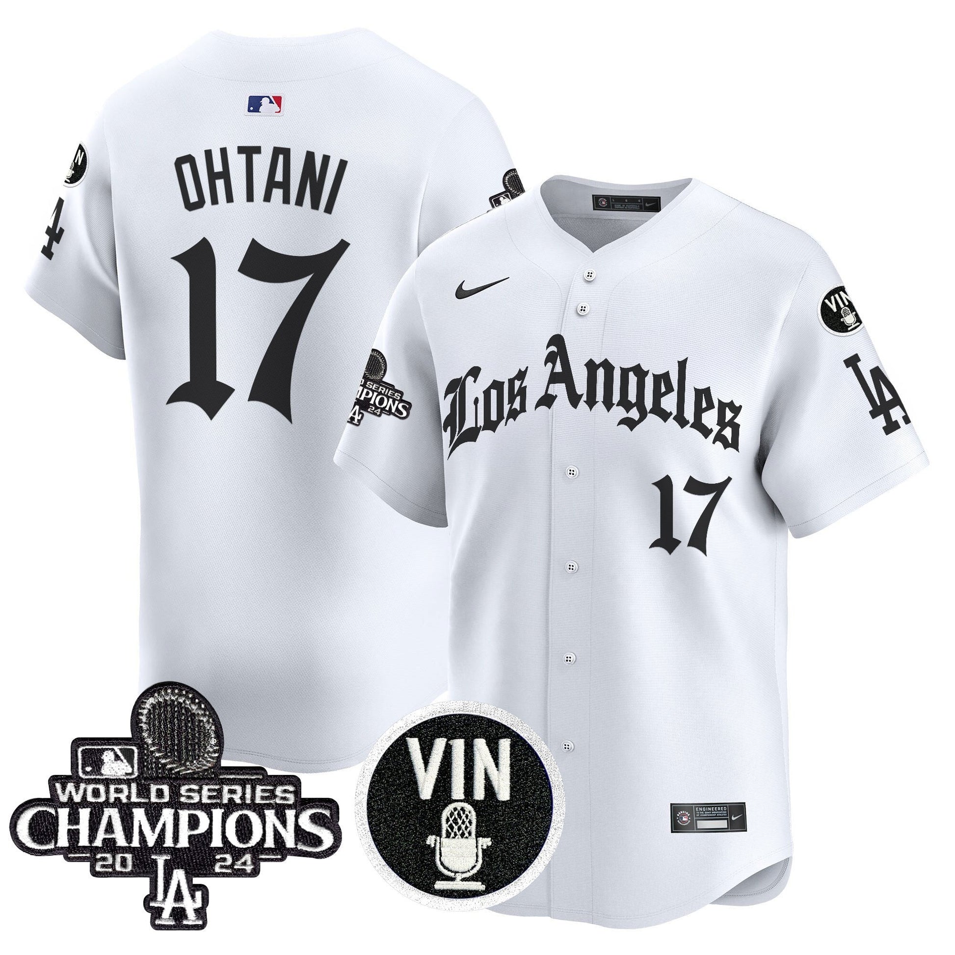 Men's Dodgers 2025 LA Gothic Style Vapor Premier Limited Jersey - All Stitched