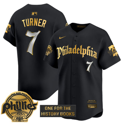 Phillies 'Retro Newspaper Edition' Gold Vapor Premier Limited Jersey - All Stitched