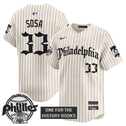 Men's Phillies 'Retro Newspaper Edition' Vapor Premier Limited Jersey - All Stitched