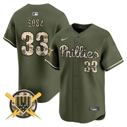 Phillies Armed Forces Day Vapor Premier Limited Jersey - All Stitched