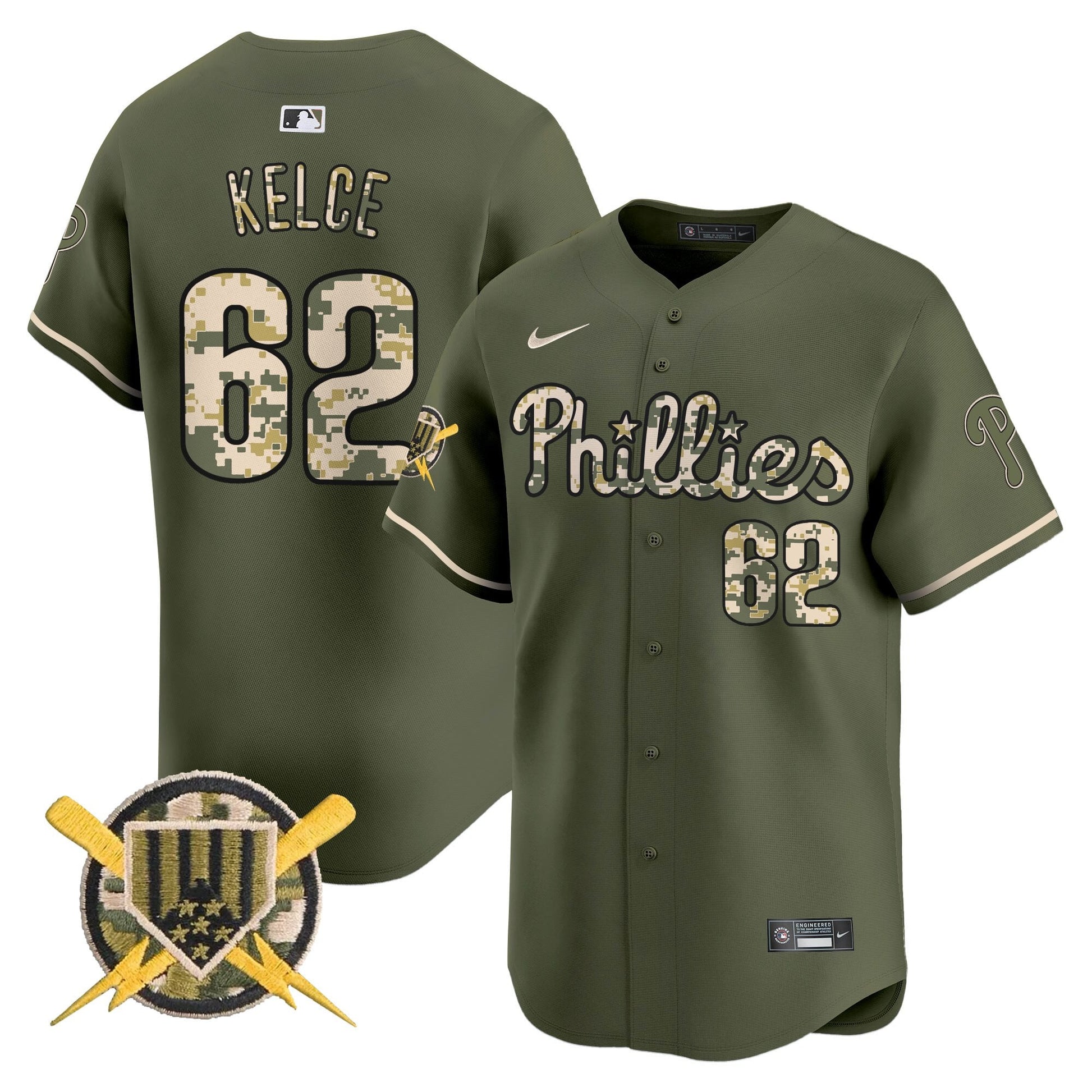 Phillies Armed Forces Day Vapor Premier Limited Jersey - All Stitched