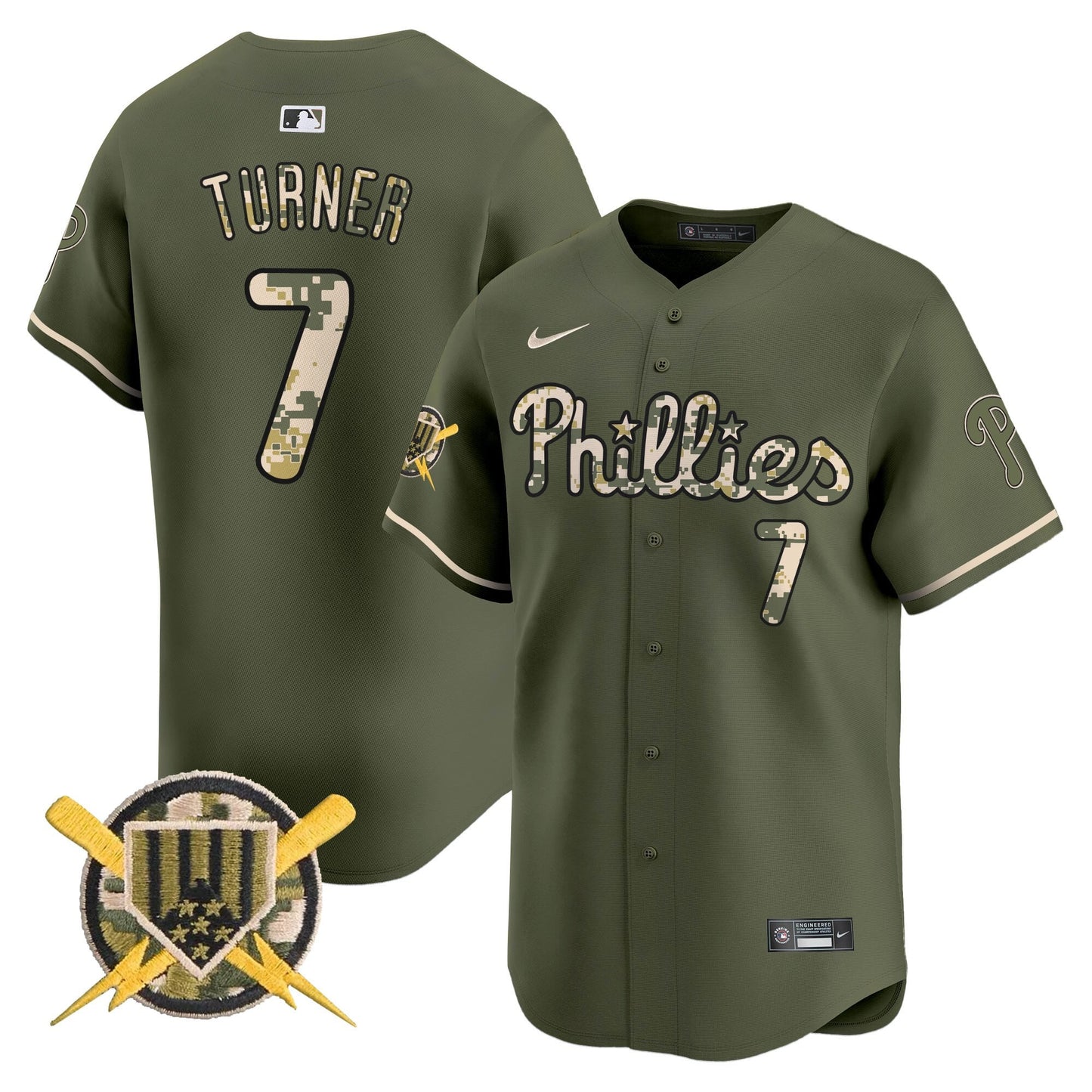 Phillies Armed Forces Day Vapor Premier Limited Jersey - All Stitched