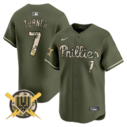 Phillies Armed Forces Day Vapor Premier Limited Jersey - All Stitched