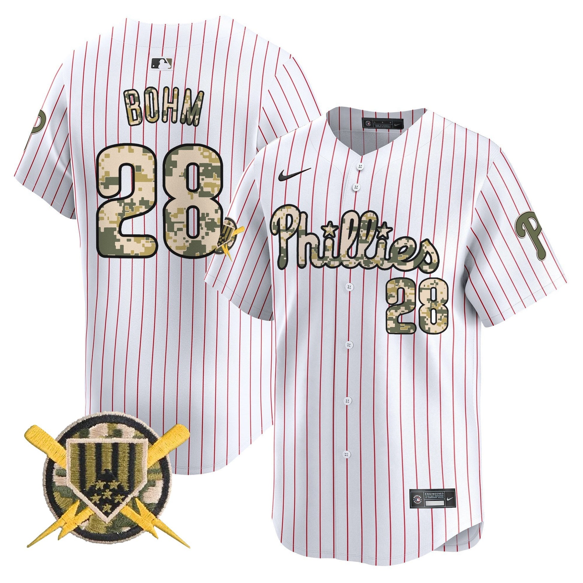 Phillies Armed Forces Day Vapor Premier Limited Jersey - All Stitched
