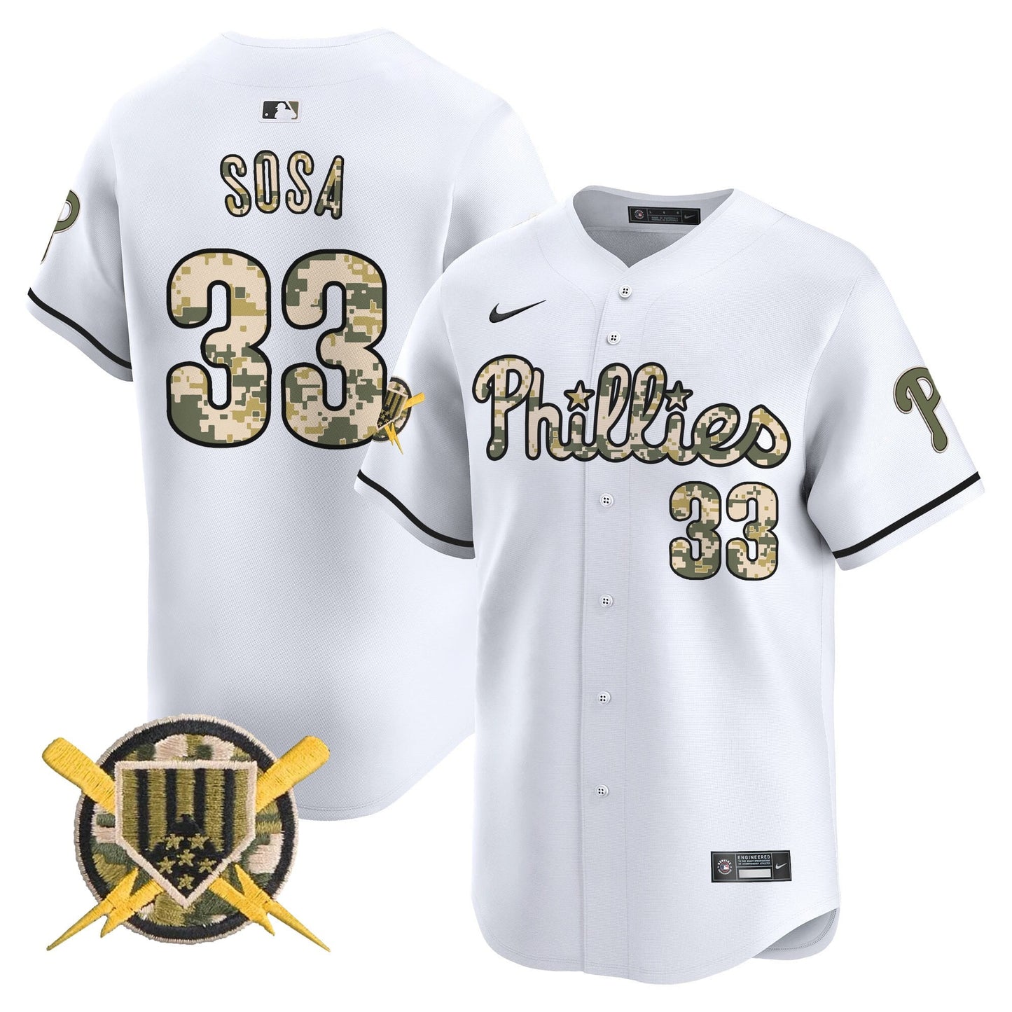Phillies Armed Forces Day Vapor Premier Limited Jersey - All Stitched