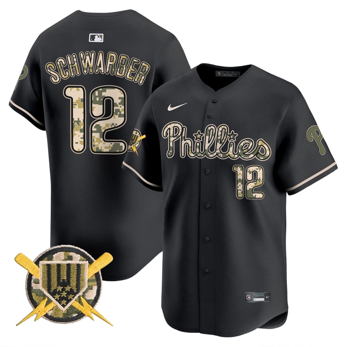 Phillies Armed Forces Day Vapor Premier Limited Jersey - All Stitched
