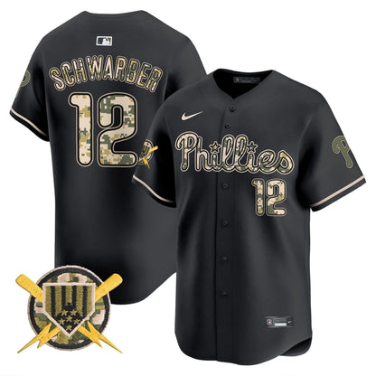 Phillies Armed Forces Day Vapor Premier Limited Jersey - All Stitched