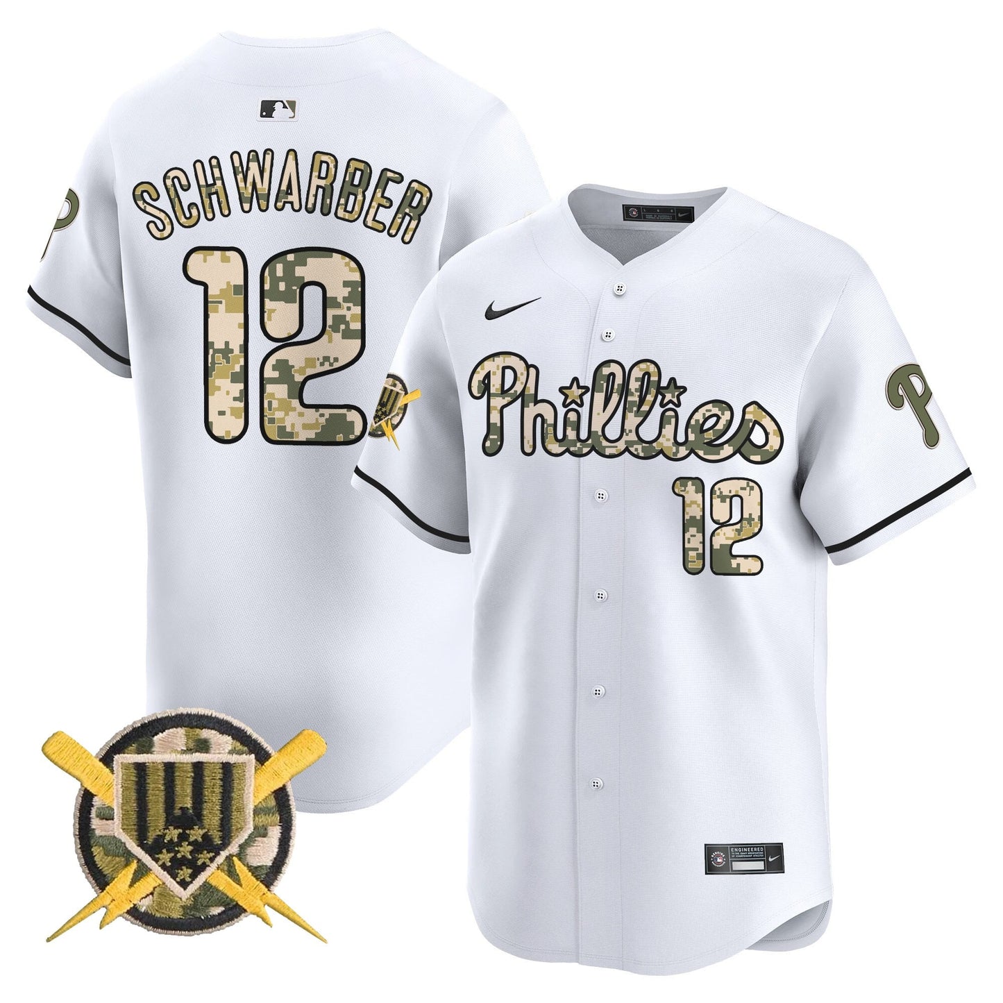 Phillies Armed Forces Day Vapor Premier Limited Jersey - All Stitched