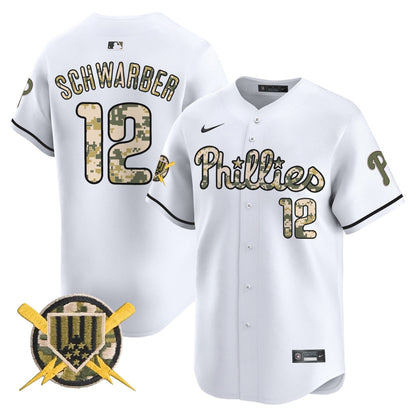 Phillies Armed Forces Day Vapor Premier Limited Jersey - All Stitched