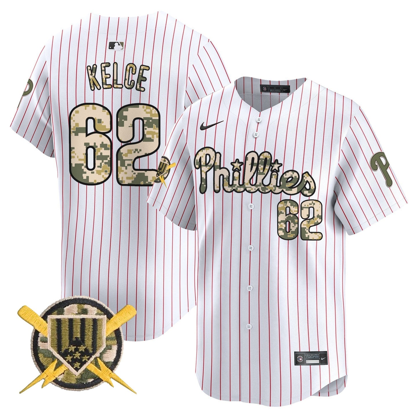 Phillies Armed Forces Day Vapor Premier Limited Jersey - All Stitched
