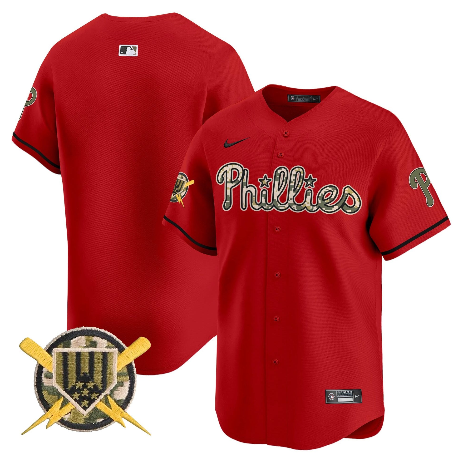 Phillies Armed Forces Day Vapor Premier Limited Jersey - All Stitched