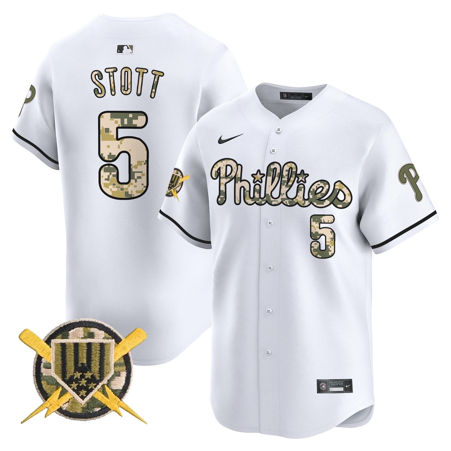 Phillies Armed Forces Day Vapor Premier Limited Jersey - All Stitched