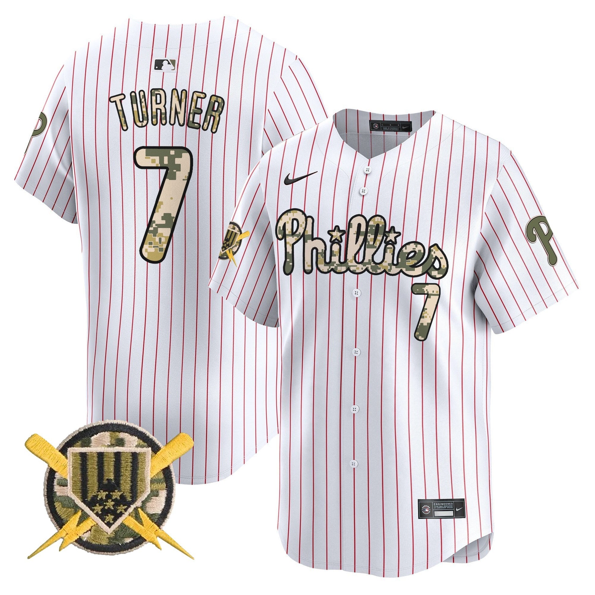 Phillies Armed Forces Day Vapor Premier Limited Jersey - All Stitched