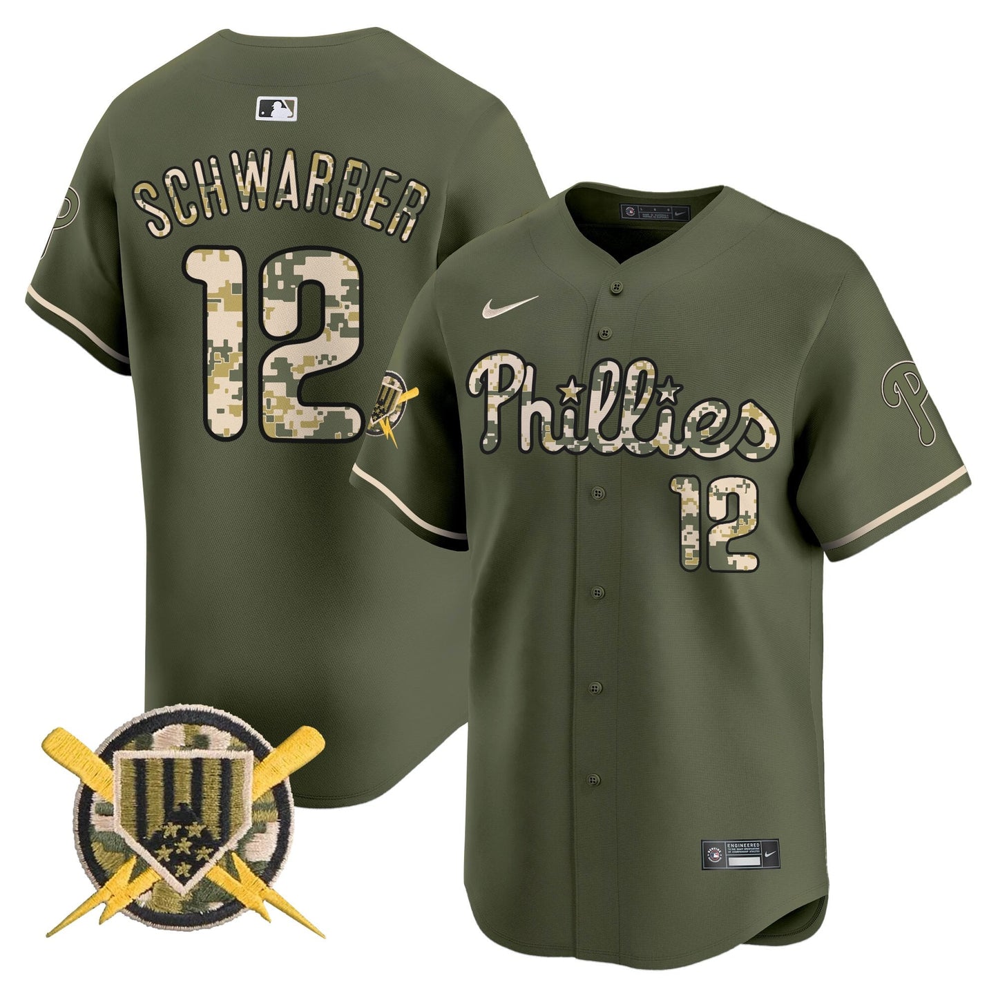 Phillies Armed Forces Day Vapor Premier Limited Jersey - All Stitched