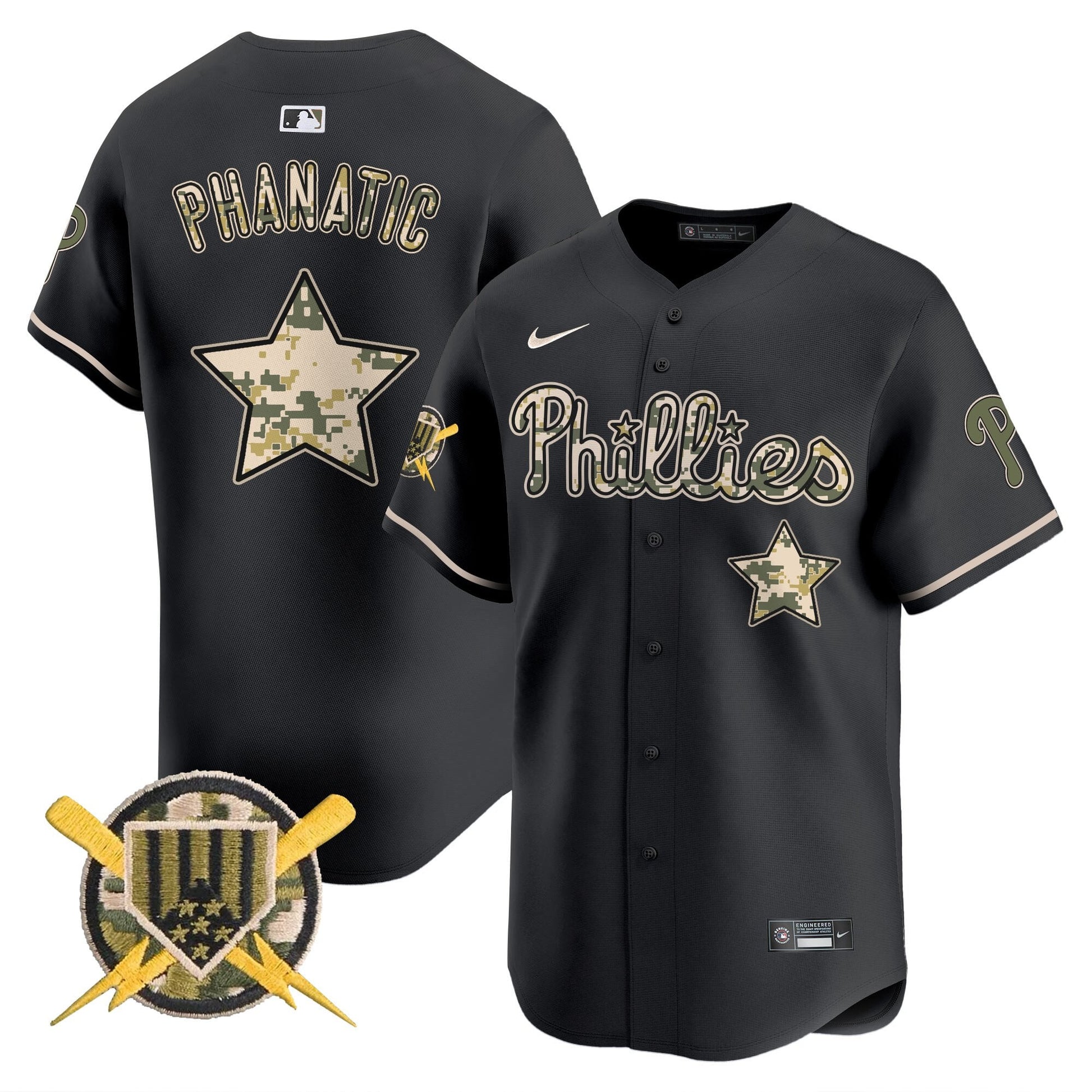 Phillies Armed Forces Day Vapor Premier Limited Jersey - All Stitched
