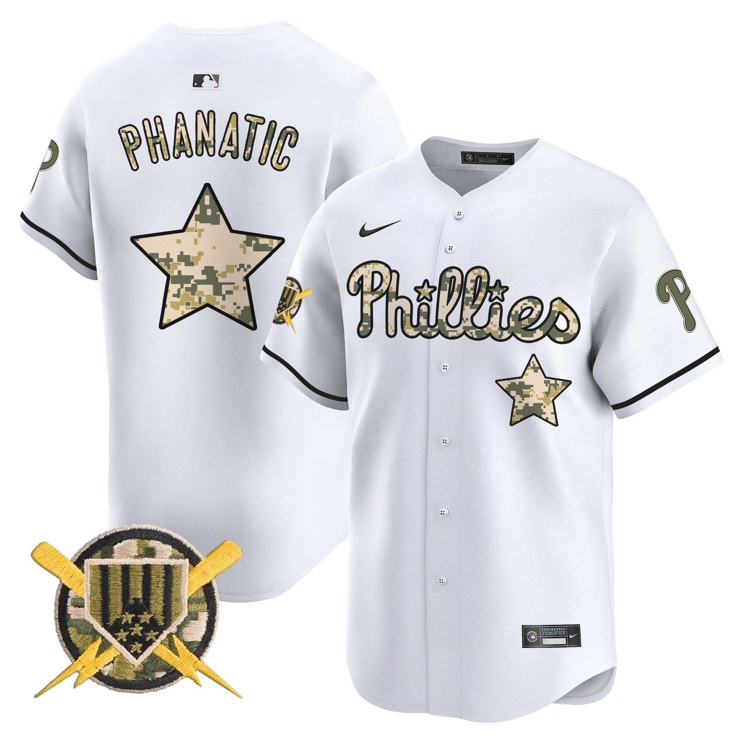Phillies Armed Forces Day Vapor Premier Limited Jersey - All Stitched
