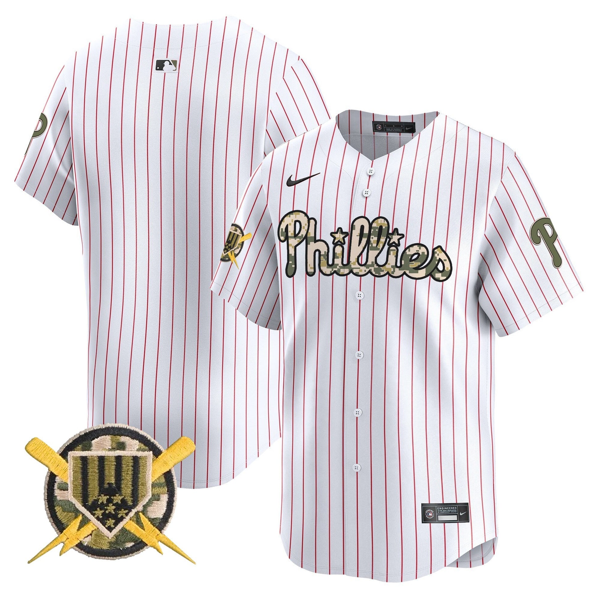 Phillies Armed Forces Day Vapor Premier Limited Jersey - All Stitched