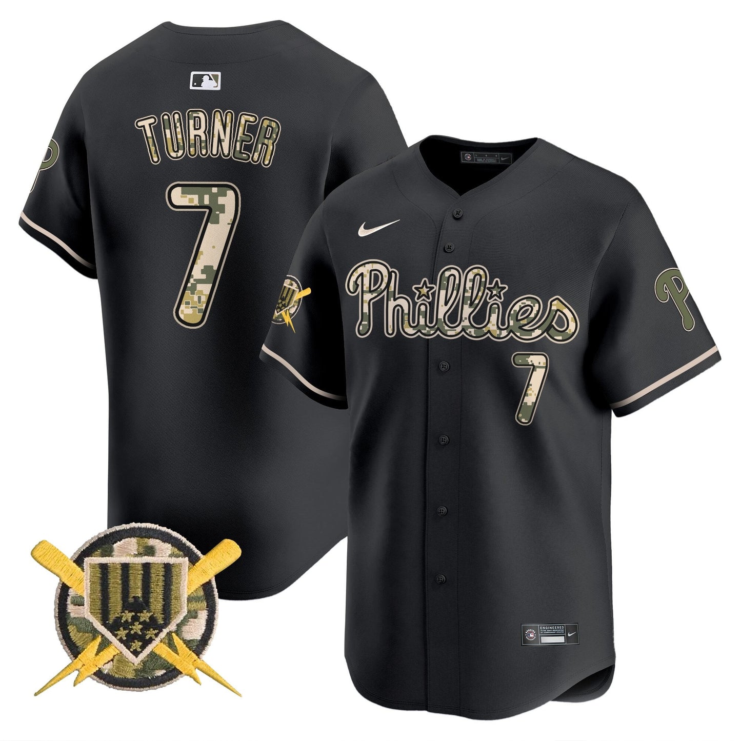 Phillies Armed Forces Day Vapor Premier Limited Jersey - All Stitched