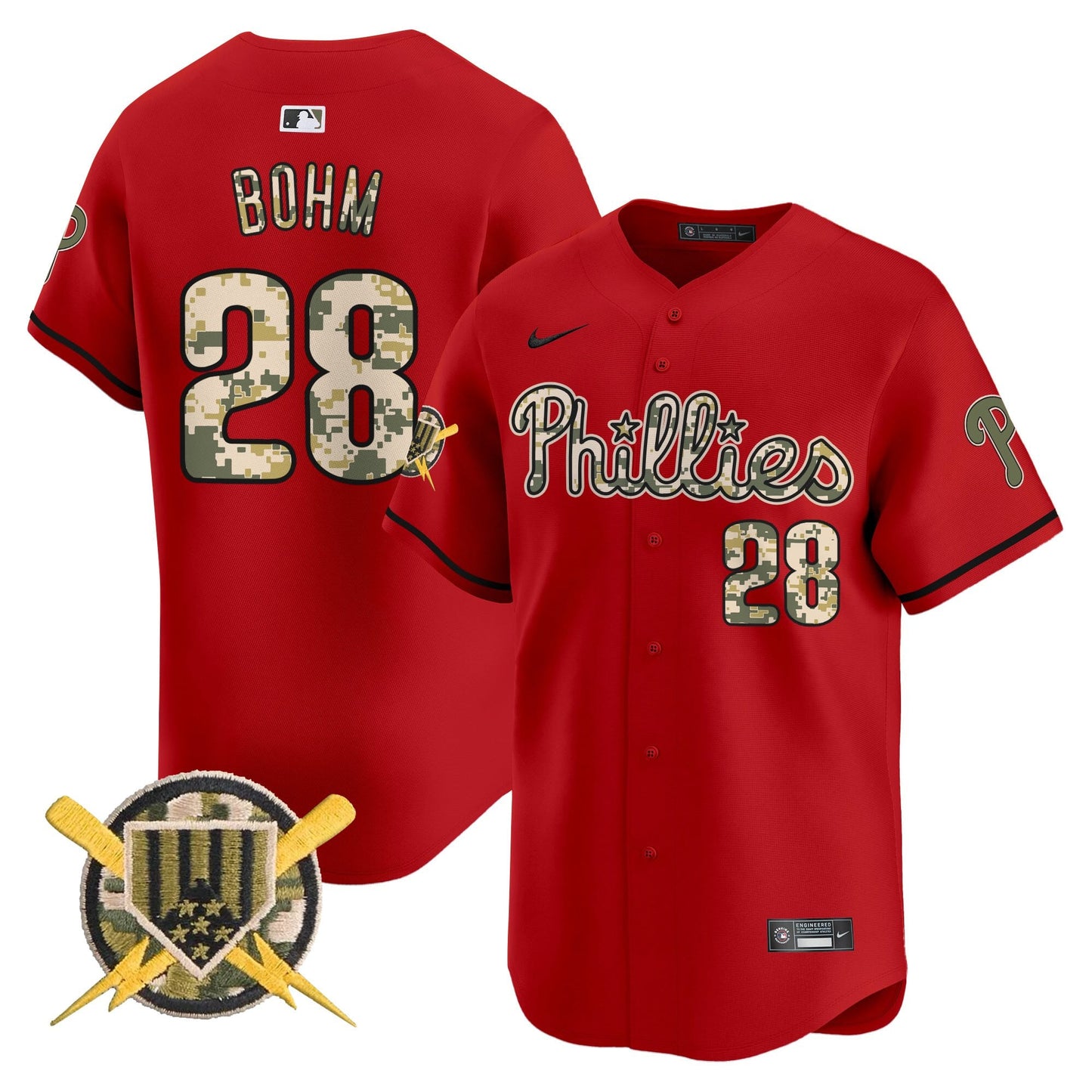 Phillies Armed Forces Day Vapor Premier Limited Jersey - All Stitched