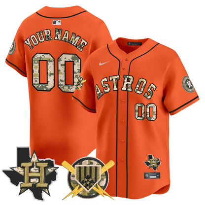 Houston Astros Armed Forces Day Vapor Premier Limited Custom Jersey V2 - All Stitched
