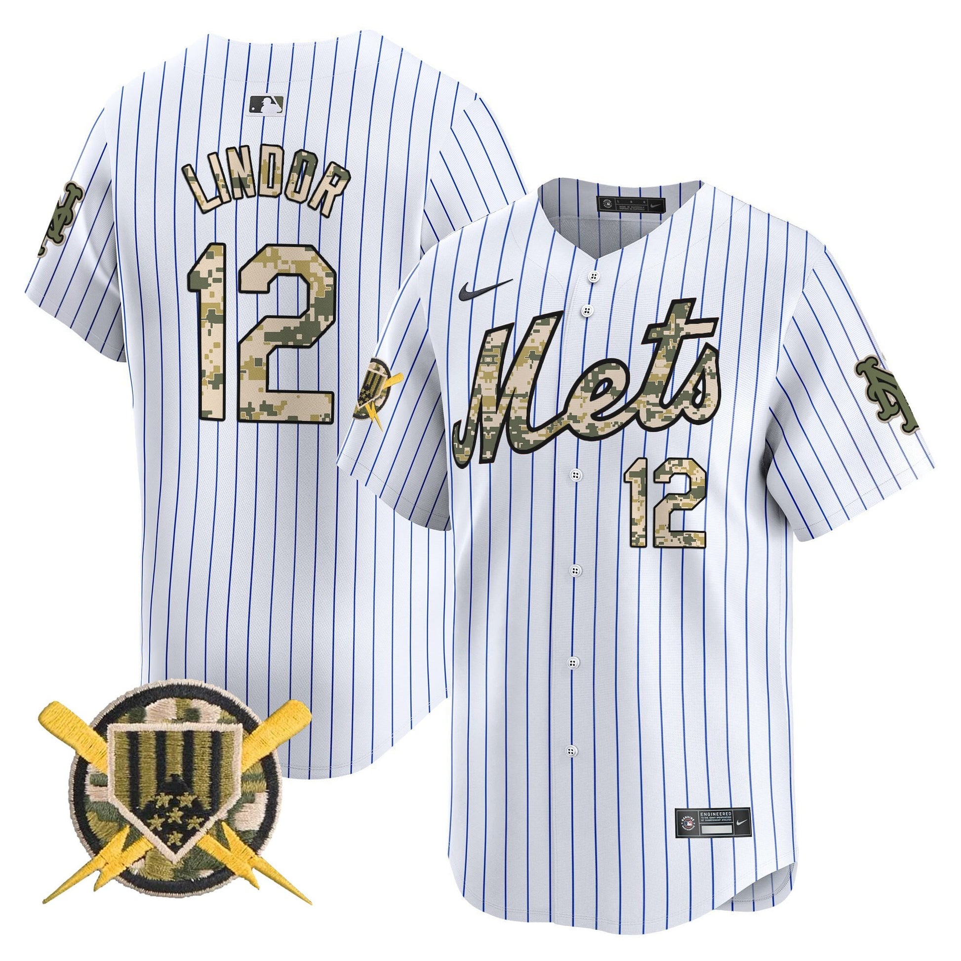 Mets Armed Forces Day Vapor Premier Limited Jersey - All Stitched