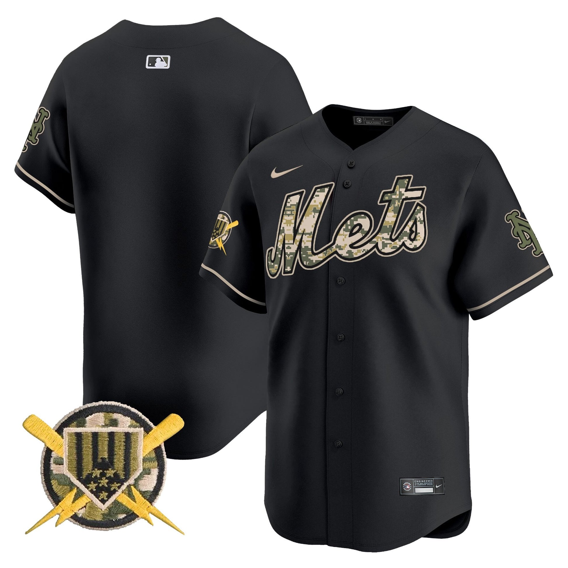 Mets Armed Forces Day Vapor Premier Limited Jersey - All Stitched