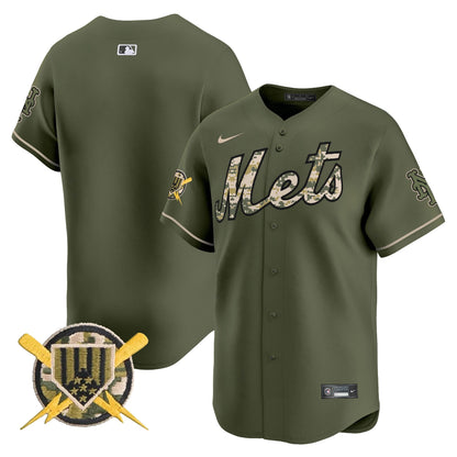 Mets Armed Forces Day Vapor Premier Limited Jersey - All Stitched