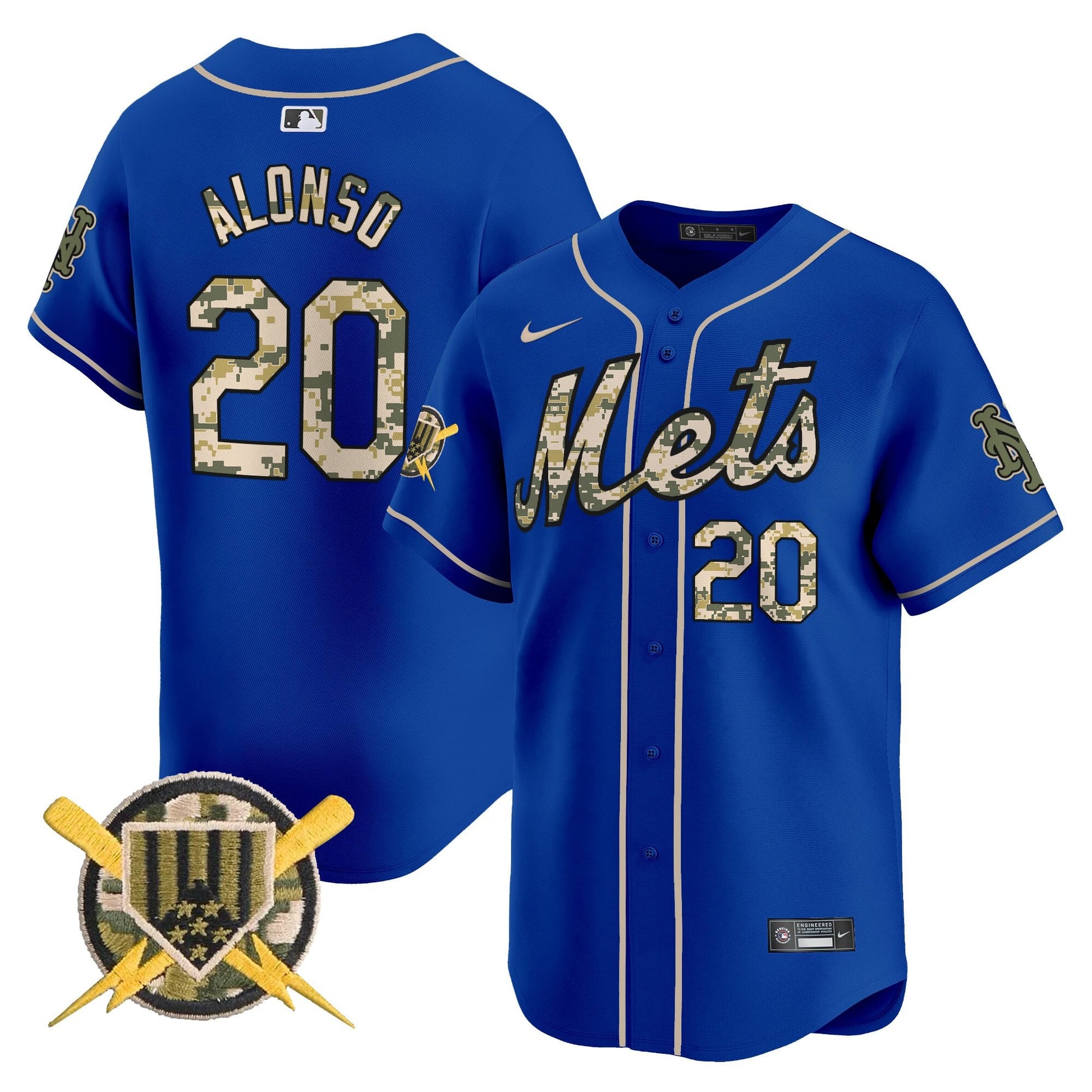 Mets Armed Forces Day Vapor Premier Limited Jersey - All Stitched