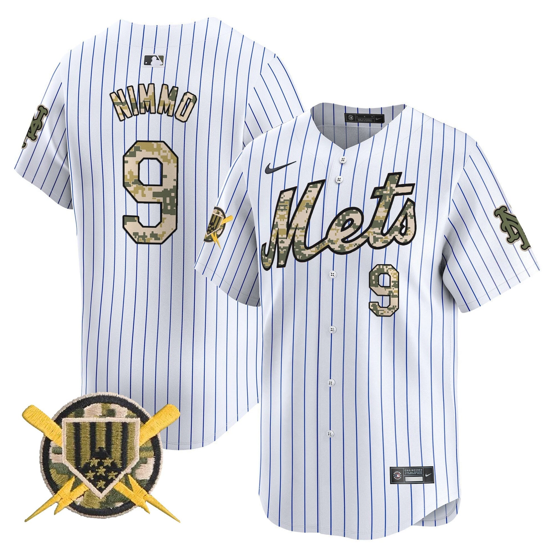 Mets Armed Forces Day Vapor Premier Limited Jersey - All Stitched
