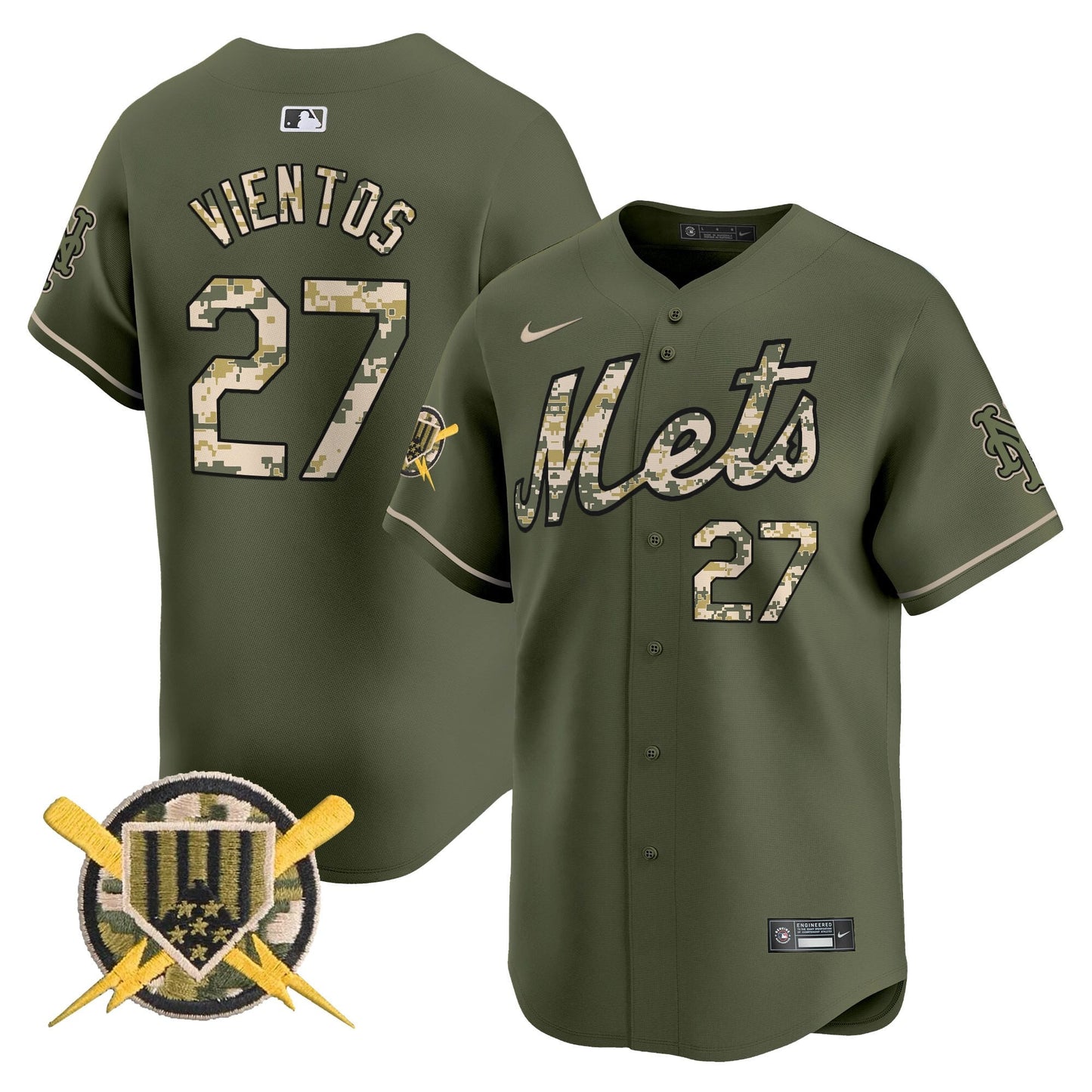 Mets Armed Forces Day Vapor Premier Limited Jersey - All Stitched