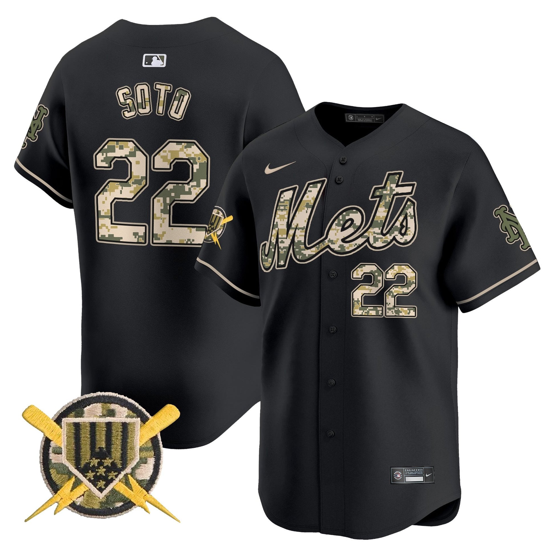 Mets Armed Forces Day Vapor Premier Limited Jersey - All Stitched