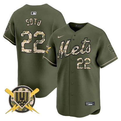 Mets Armed Forces Day Vapor Premier Limited Jersey - All Stitched